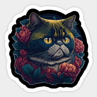 Cat Breed - Exotic Shorthair Cat Sticker